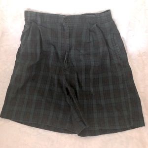 Vintage 90s M.E.M.P.H.I.S. Hi Waist Mom Plaid Bermuda Shorts 14